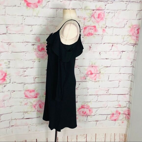 A.L.C. Felicia ruffle cold shoulder little black cocktail dress size 6 - Picture 10 of 14
